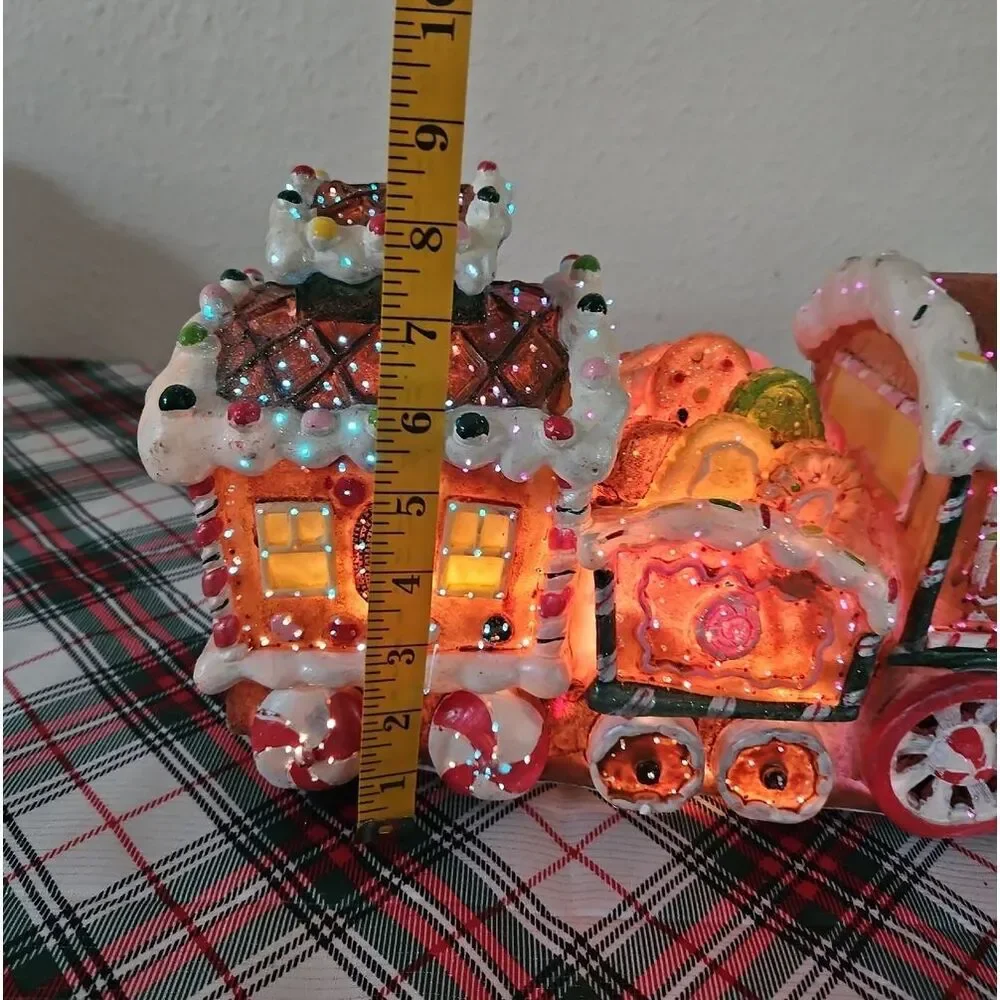 Gingerbread Cookies Fiber Optic Lighted Holiday Train